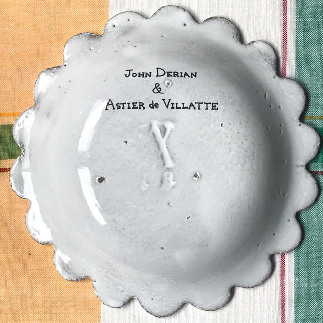 H.P.FRANCE - ASTIER de VILLATTE (アスティエ) John D.ローズ小皿の