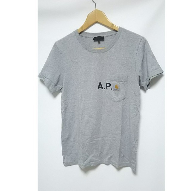A.P.C(アーペーセー)の名作希少即完売コラボ!APC×カーハート高級ポケットTシャツ美品灰 メンズのトップス(Tシャツ/カットソー(半袖/袖なし))の商品写真
