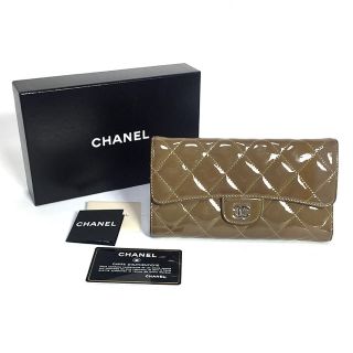 シャネル(CHANEL)のシャネル 長財布 マトラッセ   ココマーク   エナメル(財布)