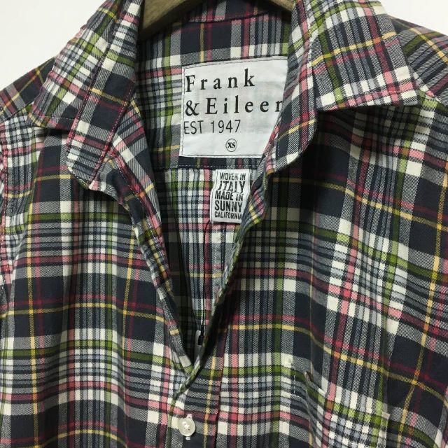 Frank&Eileen(フランクアンドアイリーン)の新品 フランク＆アイリーン スキッパーシャツ XS 薄グレーチェック /A769 レディースのトップス(シャツ/ブラウス(長袖/七分))の商品写真