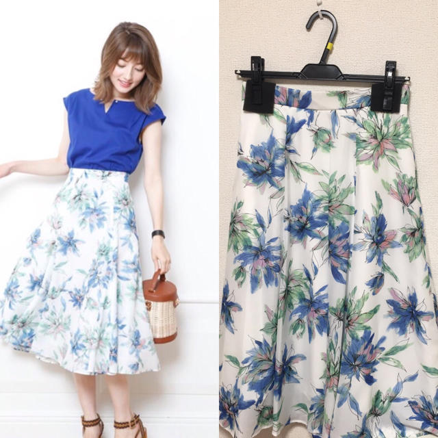 新品未使用♡マイストラーダ花柄スカート - ひざ丈スカート