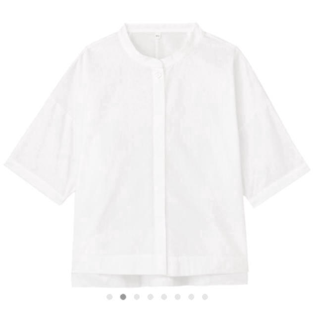 MUJI (無印良品)(ムジルシリョウヒン)の5分袖ドロップショルダーブラウス レディースのトップス(シャツ/ブラウス(半袖/袖なし))の商品写真