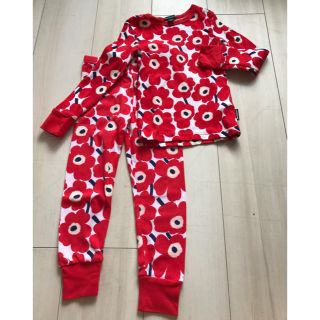 マリメッコ(marimekko)のmarimekko 子供服 4Y 未着用ウニッコ柄パジャマ(Tシャツ/カットソー)