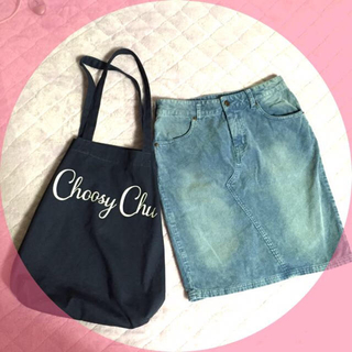 チュージーチュー(choosy chu)のコーデュロイスカート ＋ トートバッグ(ひざ丈スカート)