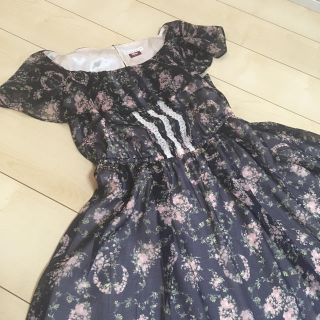 ウィルセレクション(WILLSELECTION)のウィルセレクション ネイビー花柄ワンピ(ミニワンピース)