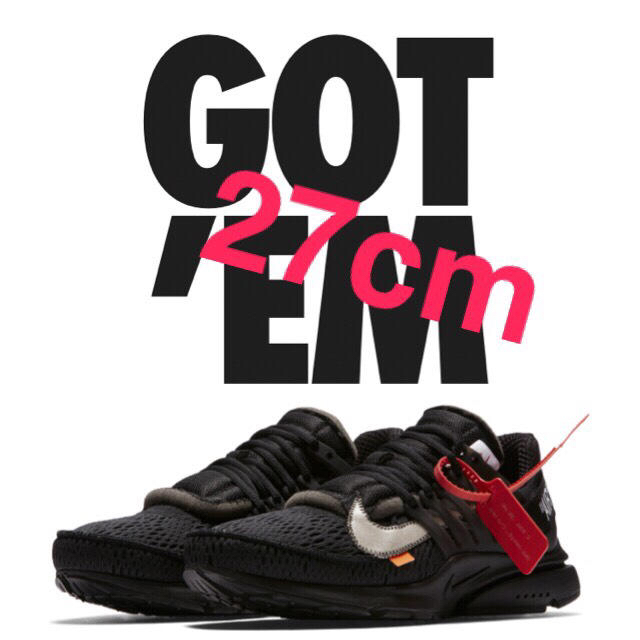 期間限定特別価格 OFF-WHITE 27㎝ presto×off-white air NIKE まさや - スニーカー 期間限定特別価格 OFF-WHITE 27㎝ presto×off-white air NIKE まさや - スニーカー
