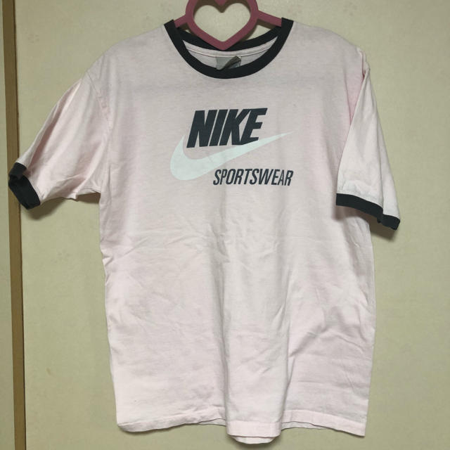 NIKE(ナイキ)のNIKE リンガーTシャツ ピンク レディースのトップス(Tシャツ(半袖/袖なし))の商品写真