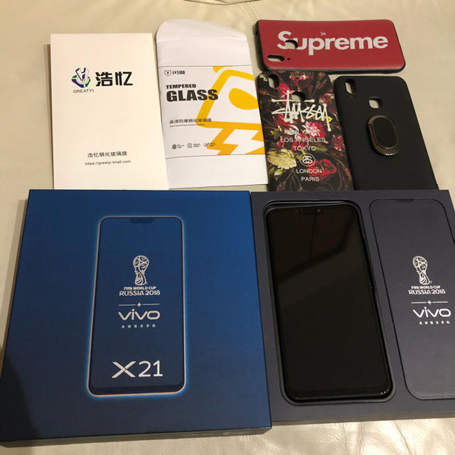 中古美品★おまけ付き★SIMフリーVivo x21★ 6GB/128GB★ スマホ/家電/カメラのスマートフォン/携帯電話(スマートフォン本体)の商品写真