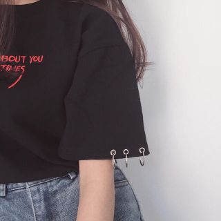 激安！リング付きストリート系Tシャツ(Tシャツ(半袖/袖なし))