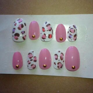 パステルピンク♡レオパードネイル(つけ爪/ネイルチップ)