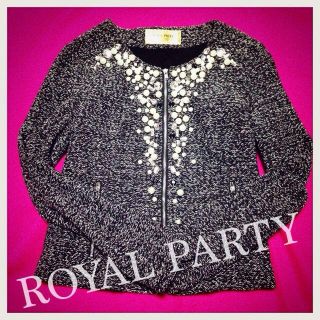 ロイヤルパーティー(ROYAL PARTY)の値下げ再出品！ロイパ♡ビジューブルゾン(ブルゾン)