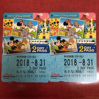 ディズニー(Disney)のディズニーリゾートライン 2DAY PASS(遊園地/テーマパーク)