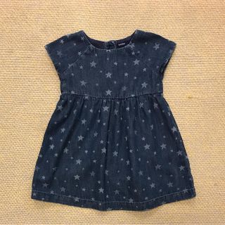 ベビーギャップ(babyGAP)のベビーギャップ   デニム 星柄 ワンピース 90(ワンピース)