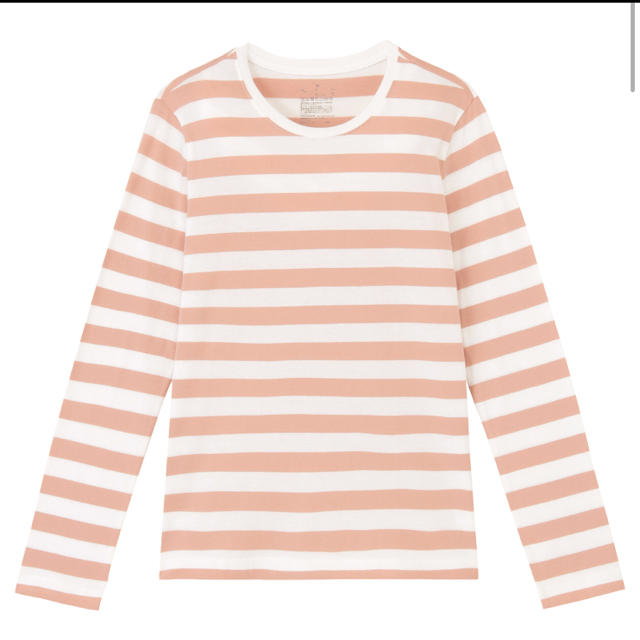 MUJI (無印良品)(ムジルシリョウヒン)のオーガニックコットンクルーネック長袖Ｔシャツ（ボーダー） レディースのトップス(Tシャツ(長袖/七分))の商品写真