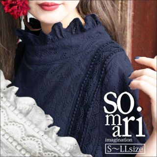 オシャレウォーカー『somari刺繍×レーススタンドネックブラウス』(シャツ/ブラウス(半袖/袖なし))