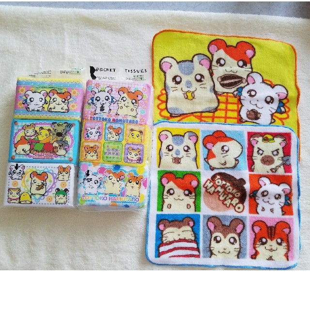 ハム太郎 ハンカチ ティッシュ エンタメ/ホビーのおもちゃ/ぬいぐるみ(キャラクターグッズ)の商品写真