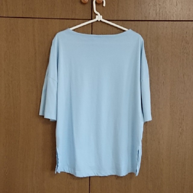 UNIQLO(ユニクロ)の夏色＊IGNIO＊コットン半袖ゆるTシャツ＊Mサックスブルー レディースのトップス(Tシャツ(半袖/袖なし))の商品写真