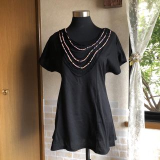 フェリシモ(FELISSIMO)の取り外しアクセサリー付きTシャツ(Tシャツ(半袖/袖なし))