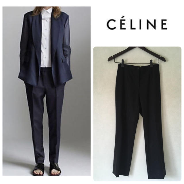 celine(セリーヌ)のセリーヌ ジョーゼット センタープレス パンツ レディースのパンツ(クロップドパンツ)の商品写真