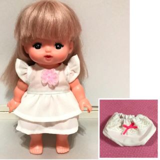 メルちゃんの服 ワンピース白 ハンドメイド(その他)