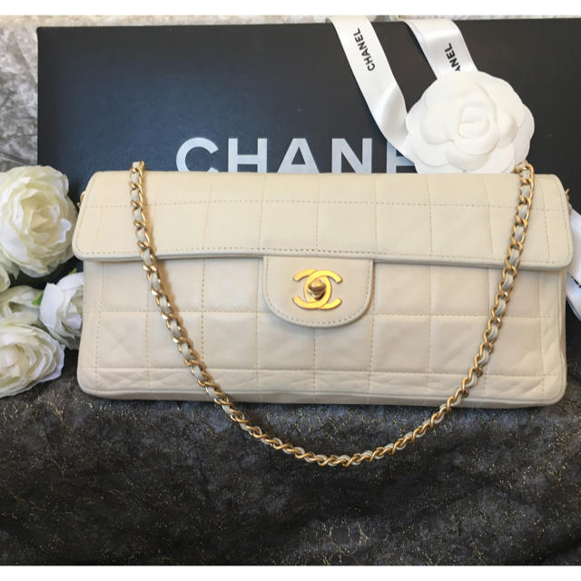 ★美品 CHANEL シャネル チェーンバックショルダーマトラッセ チョコバー