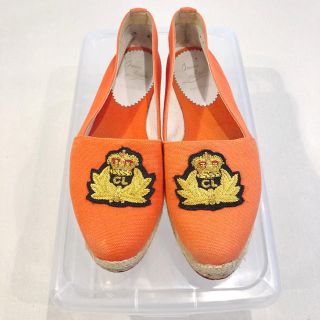 クリスチャンルブタン(Christian Louboutin)のChristian Louboutin/エスパドリーユ/Orange(バレエシューズ)