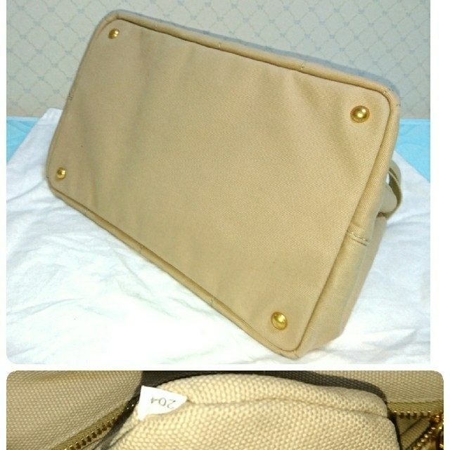 PRADA - 本物【ほぼ未使用】プラダ カナパ ベージュ 確実正規品 PRADA - 本物【ほぼ未使用】プラダ カナパ ベージュ 確実正規品