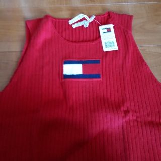 トミーヒルフィガー(TOMMY HILFIGER)の【新品・未使用】ＸＬサイズ TOMMY HILFIGERノースリーブニット(ニット/セーター)