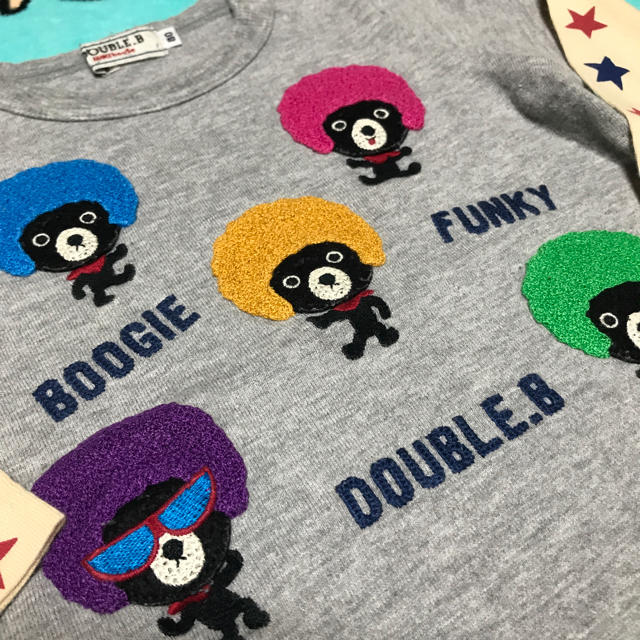 DOUBLE.B(ダブルビー)のダブルビー♡アフロビー君♡ロンT80 キッズ/ベビー/マタニティのベビー服(~85cm)(Ｔシャツ)の商品写真