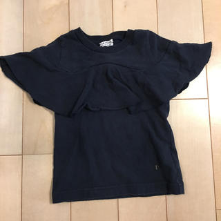 フィス(FITH)のFITH フリルTシャツ 100 ブラック(Tシャツ/カットソー)