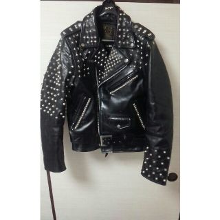 鋲ジャン 本革 ライダースジャケットの通販 by Na♡'s shop|ラクマ