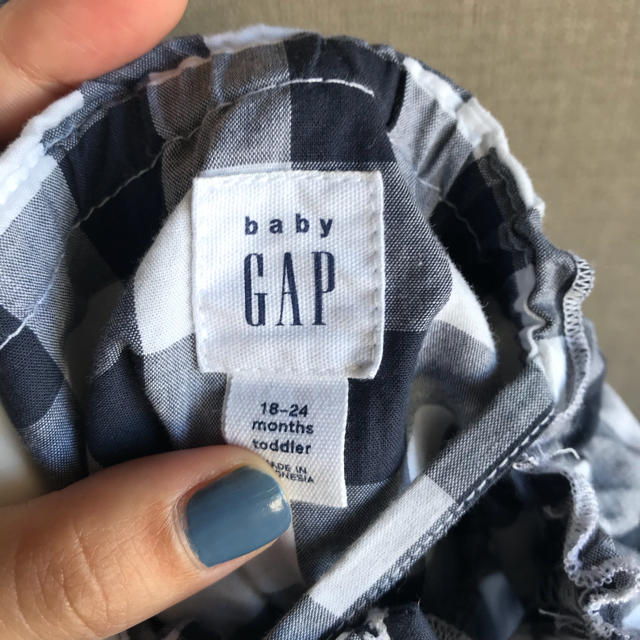 babyGAP(ベビーギャップ)の【90㎝】ギンガムチェックオールインワン キッズ/ベビー/マタニティのキッズ服女の子用(90cm~)(ワンピース)の商品写真