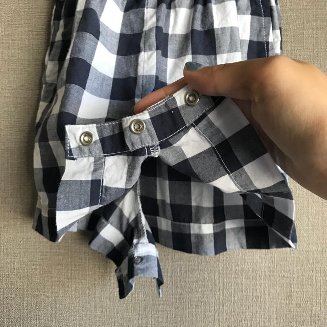 babyGAP(ベビーギャップ)の【90㎝】ギンガムチェックオールインワン キッズ/ベビー/マタニティのキッズ服女の子用(90cm~)(ワンピース)の商品写真