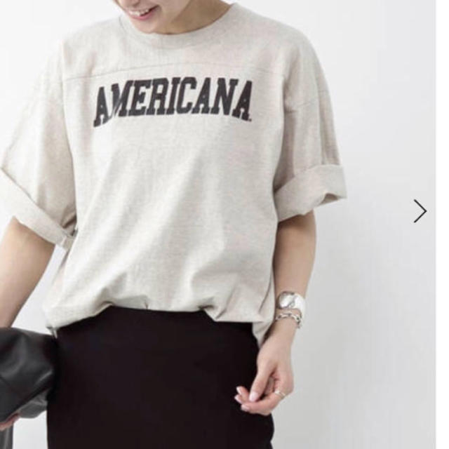 ドゥーズィエムクラス  アメリカーナ Tシャツ キャメル americana