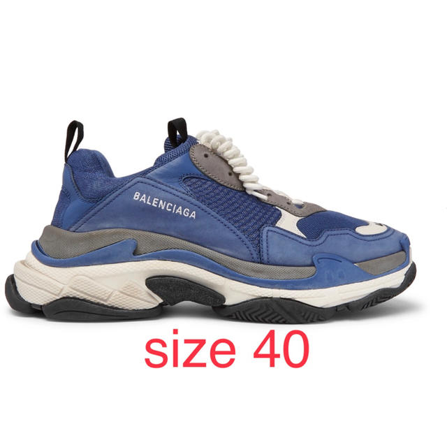 限定特価】 - Balenciaga BALENCIAGA 青 40 トリプルS S triple