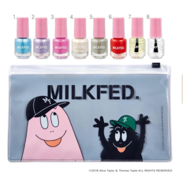 MILKFED.(ミルクフェド)のなゆ様専用✳︎ mini8月号付録☆バーバパパ&バーバモジャポーチ&ネイルセット コスメ/美容のネイル(マニキュア)の商品写真