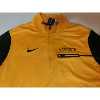 ナイキ(NIKE)のNike DRI FIT オレゴン大学ダックス ジップ トップスUS S YEL(バスケットボール)