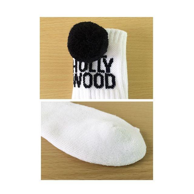 GO TO HOLLYWOOD(ゴートゥーハリウッド)のゆうゆうしん様専用　ゴートゥーハリウッド ロゴ　ボンテン SOX 19~21  キッズ/ベビー/マタニティのこども用ファッション小物(靴下/タイツ)の商品写真