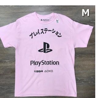 プレイステーション(PlayStation)のプレイステーション オフィシャル Tシャツ 【M】ピンク黒 新品 180613(Tシャツ/カットソー(半袖/袖なし))