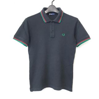 フレッドペリー(FRED PERRY)の定1.3万 フレッドペリー コットンストレッチ鹿の子ライン半袖ポロシャツM(ポロシャツ)