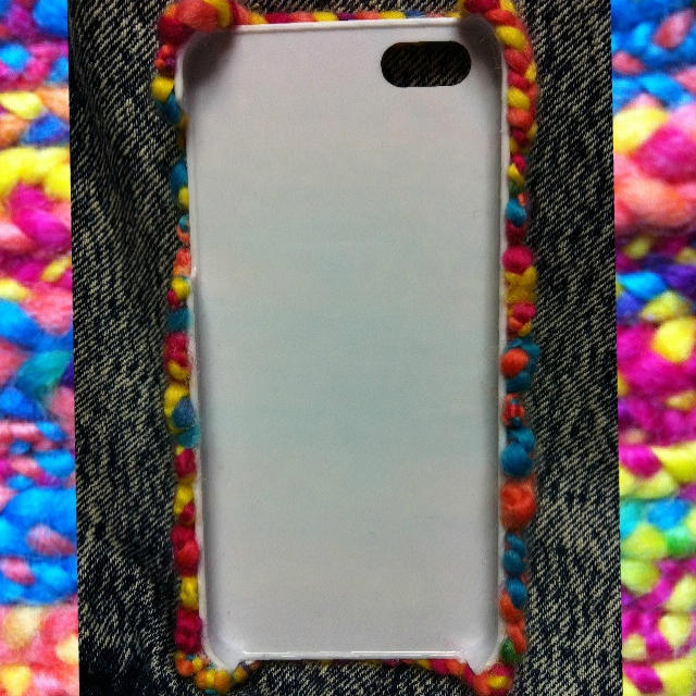 ハンドメイドカラフルiPhone5カバー スマホ/家電/カメラのスマホアクセサリー(モバイルケース/カバー)の商品写真