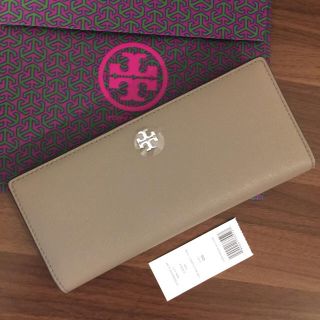 トリーバーチ(Tory Burch)のTORY BURCH 長財布 ロビンソン スリムウォレット グレー(財布)