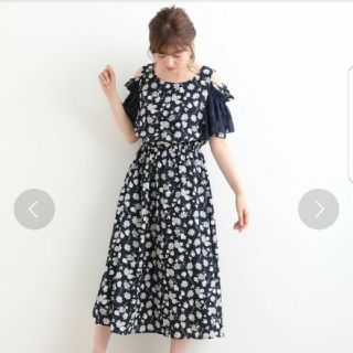 マジェスティックレゴン(MAJESTIC LEGON)のいちご様用 MAJESTIC LEGON ストライプ花柄ロングワンピース(ロングワンピース/マキシワンピース)