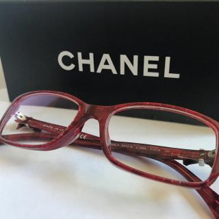 CHANEL - CHANEL メガネ 赤フレームリボンの通販 by ひびきのあ