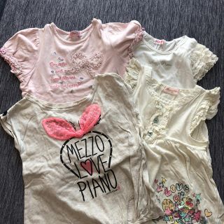 メゾピアノ(mezzo piano)のメゾピアノ☆半袖Tシャツ  130   4枚セット(Tシャツ/カットソー)