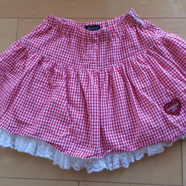 JENNI(ジェニィ)の☆JENNI 150cm☆ギンガムチェックスカート☆ キッズ/ベビー/マタニティのキッズ服女の子用(90cm~)(スカート)の商品写真