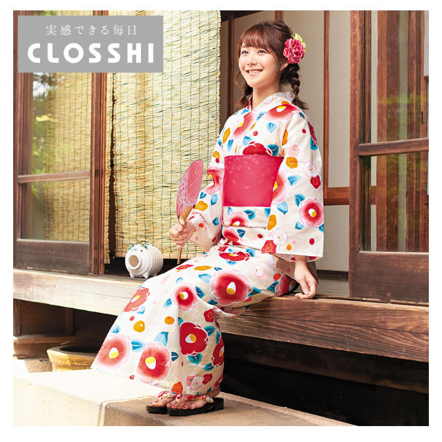 しまむら(シマムラ)の【しまむら】CLOSSHIゆかた 5点セット レディースの水着/浴衣(浴衣)の商品写真