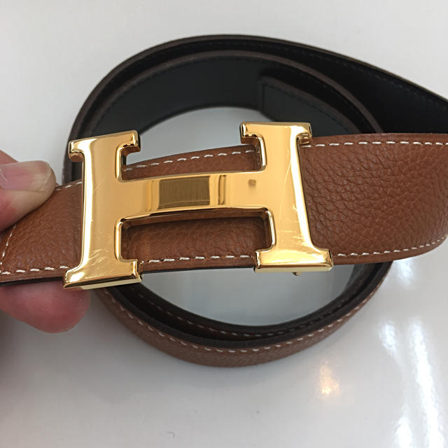 本物☆HERMES コンスタンス レザーベルト(77.5〜82.5cm) - ベルト