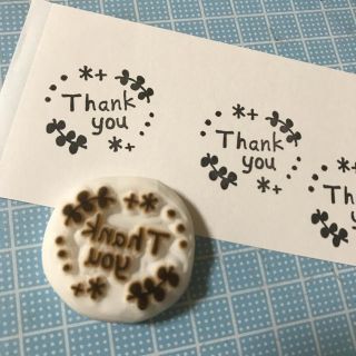 消しゴムはんこ　thank you✿ぺんぎんの親子