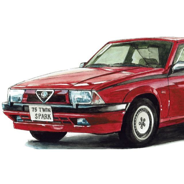 Alfa Romeo(アルファロメオ)のGC-559 75/4c Spider限定版画 直筆サイン額装●作家 平右ヱ門 エンタメ/ホビーの美術品/アンティーク(版画)の商品写真